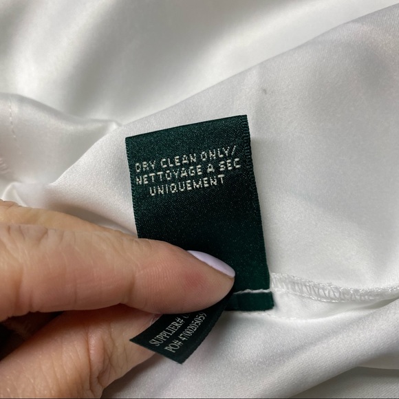 Ralph Lauren Sleeveless Pleated Fit & Flare Floral Dress SZ 14 White Multicolor - Picture 10 of 10